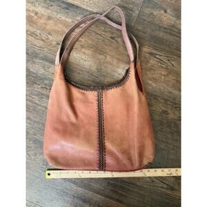 The Sak Women's Huntley Leather Hobo Bag Metro Sling Brown Distressed Leather